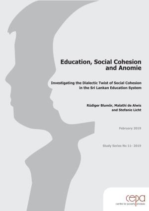 Education, Social Cohesion and Anomie