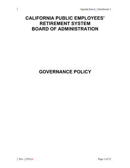BG Agenda Item 6 Attachment 1 Governance Policy