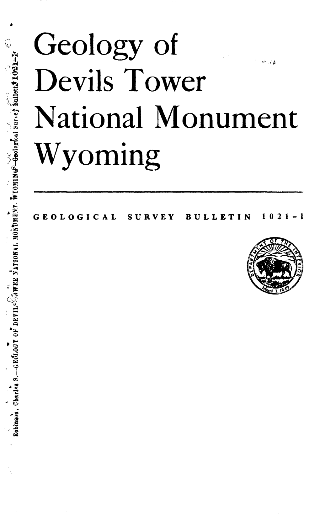 Geology of Devils Tower National Monument Wyoming