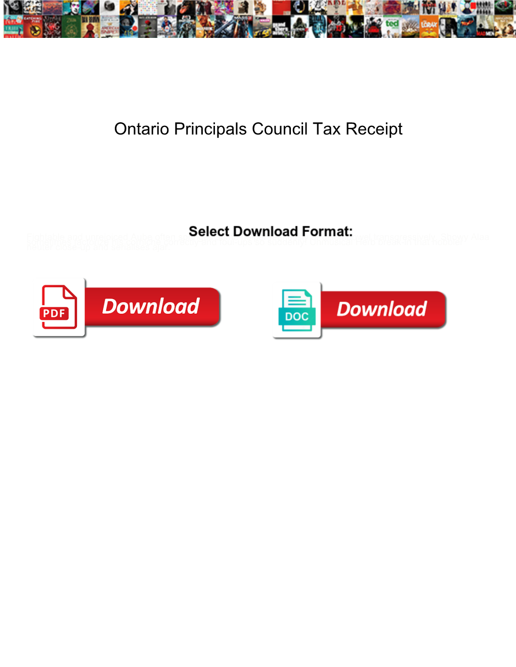 Ontario Principals Council Tax Receipt