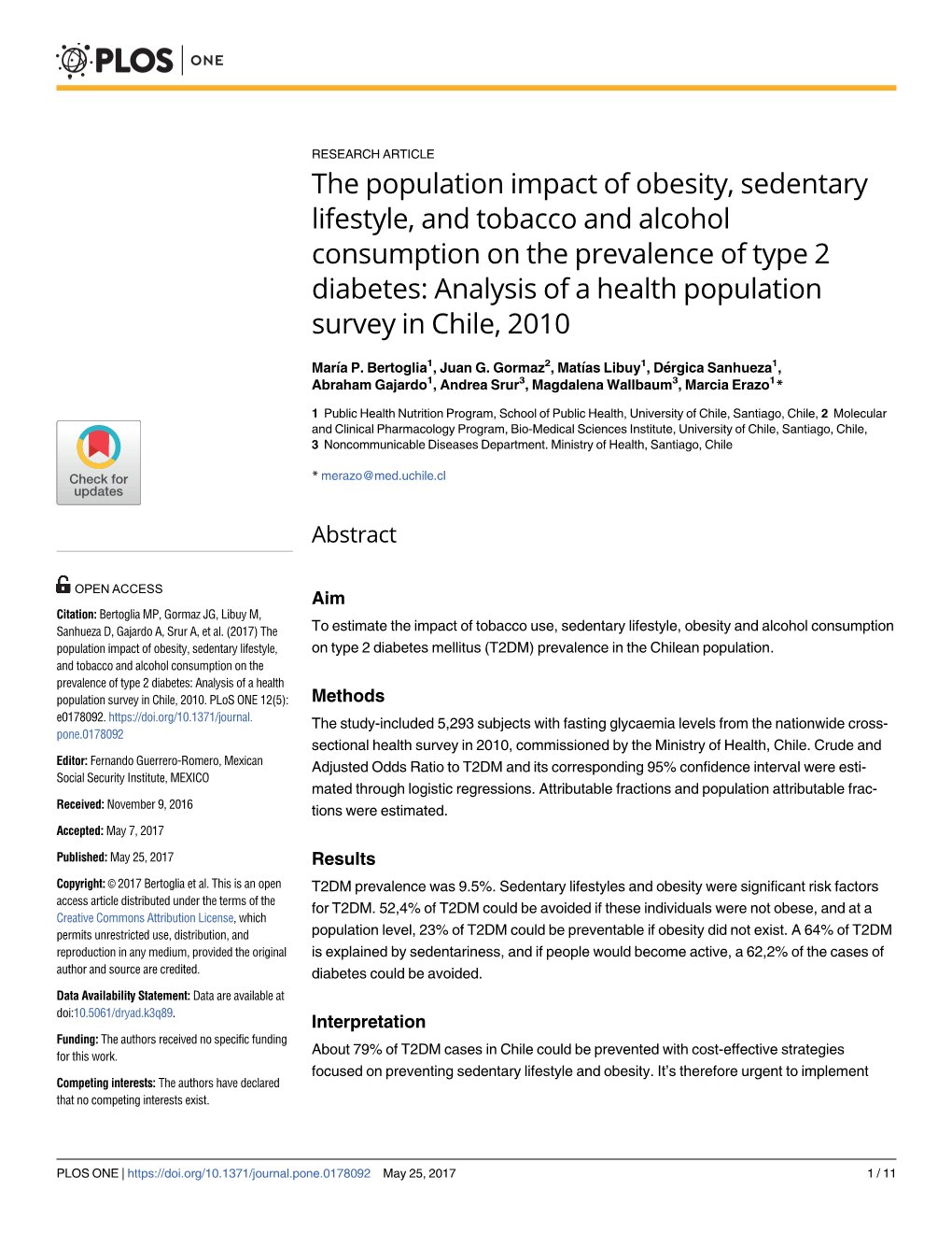 The Population Impact of Obesity, Sedentary Lifestyle, and Tobacco And