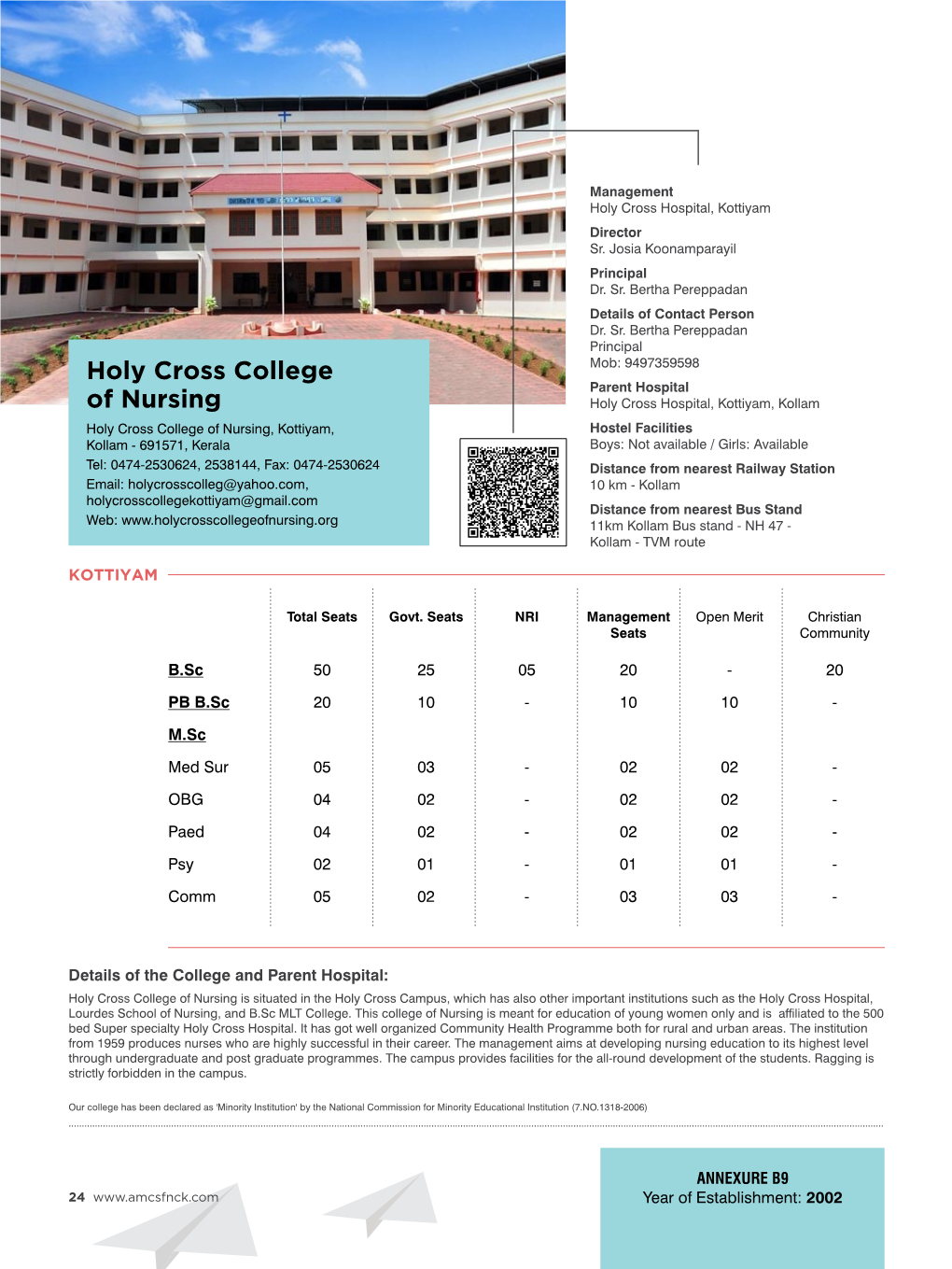 Holy Cross College of Nursing Holy of N