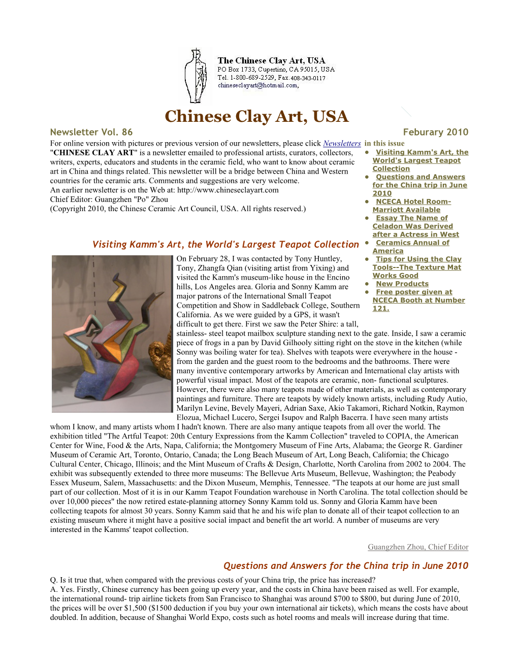 Chinese Clay Art News