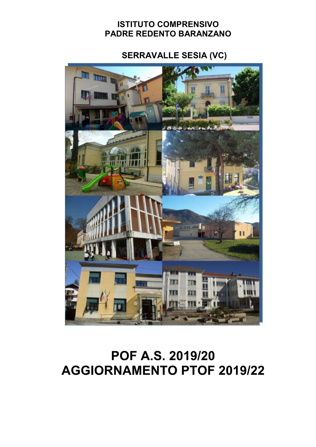 Pof A.S. 2019/20 Aggiornamento Ptof 2019/22