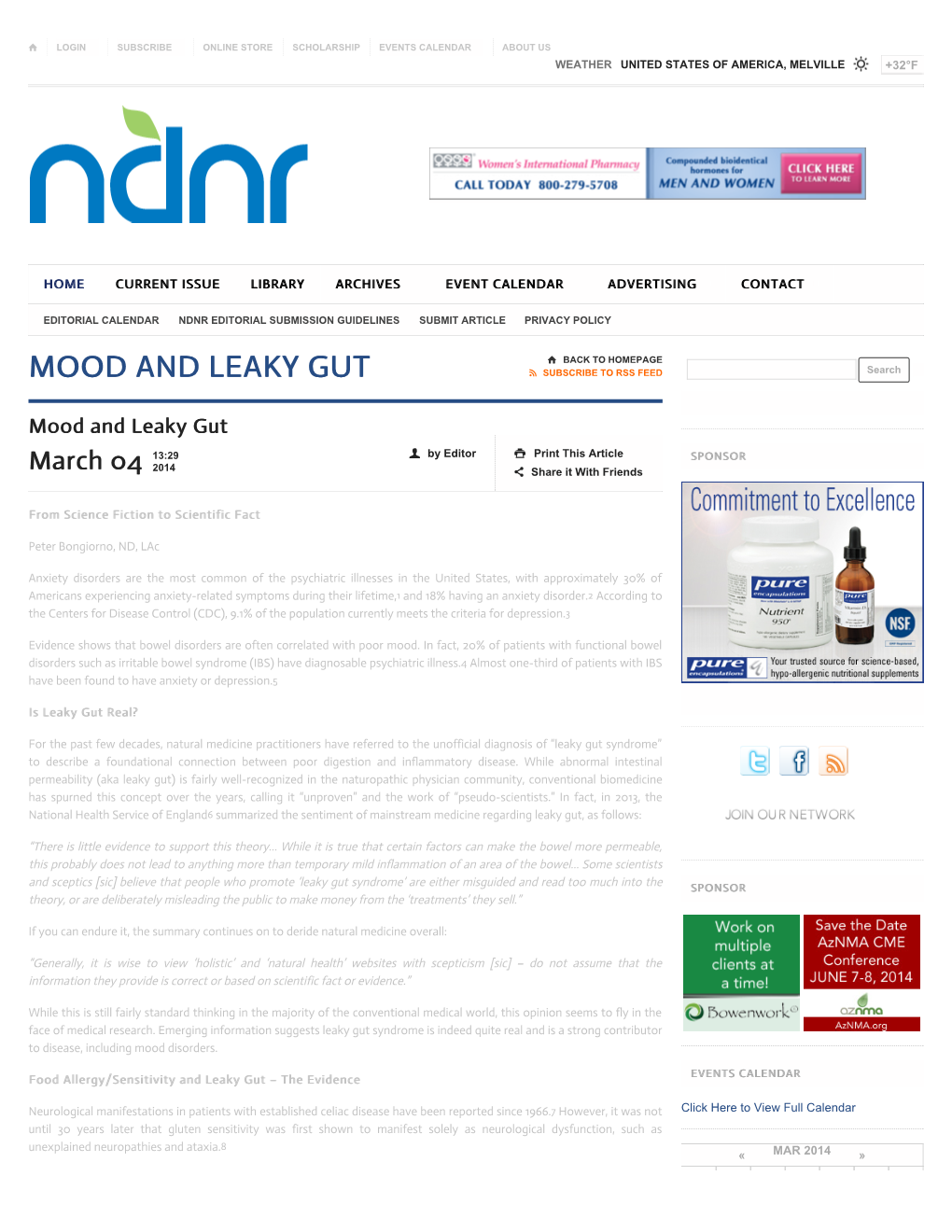 Mood and Leaky Gut | NDNR