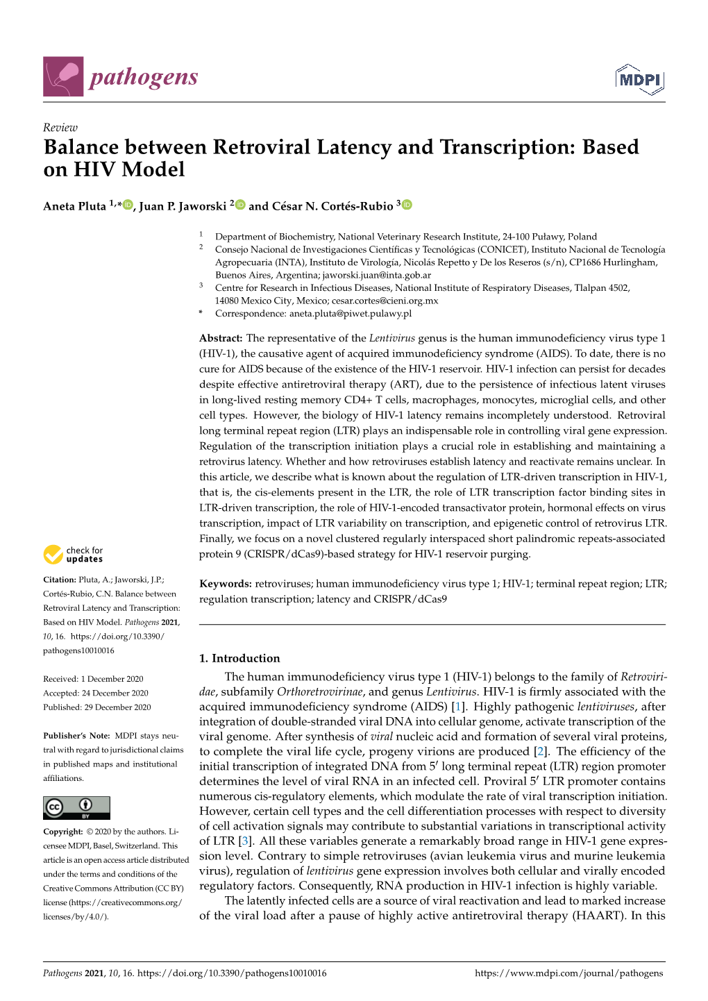 Balance Between Retroviral Latency and Transcription: Based on HIV Model