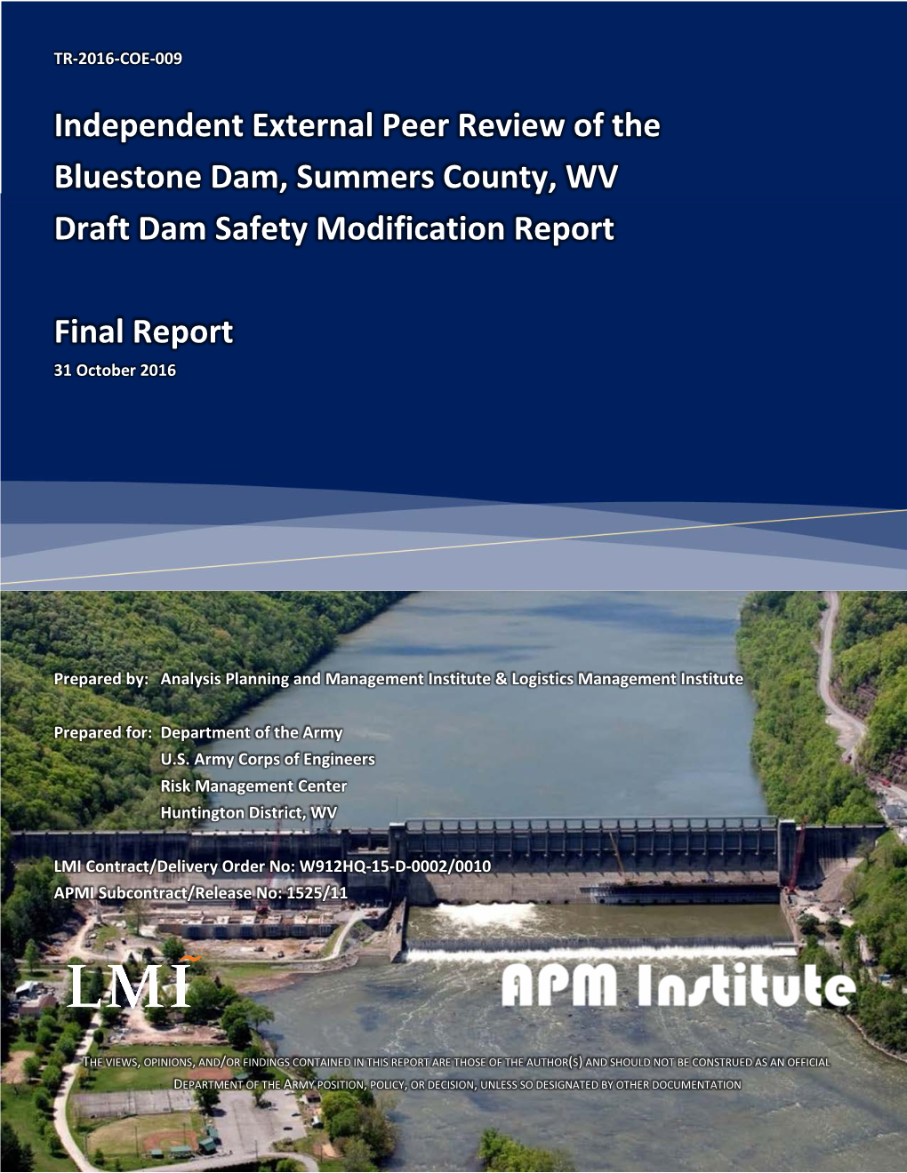 Bluestone Dam IEPR