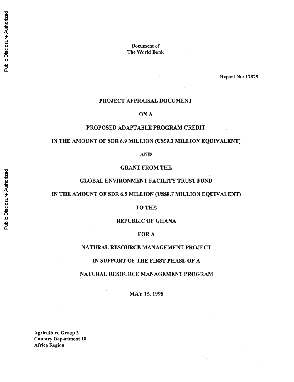 World Bank Document