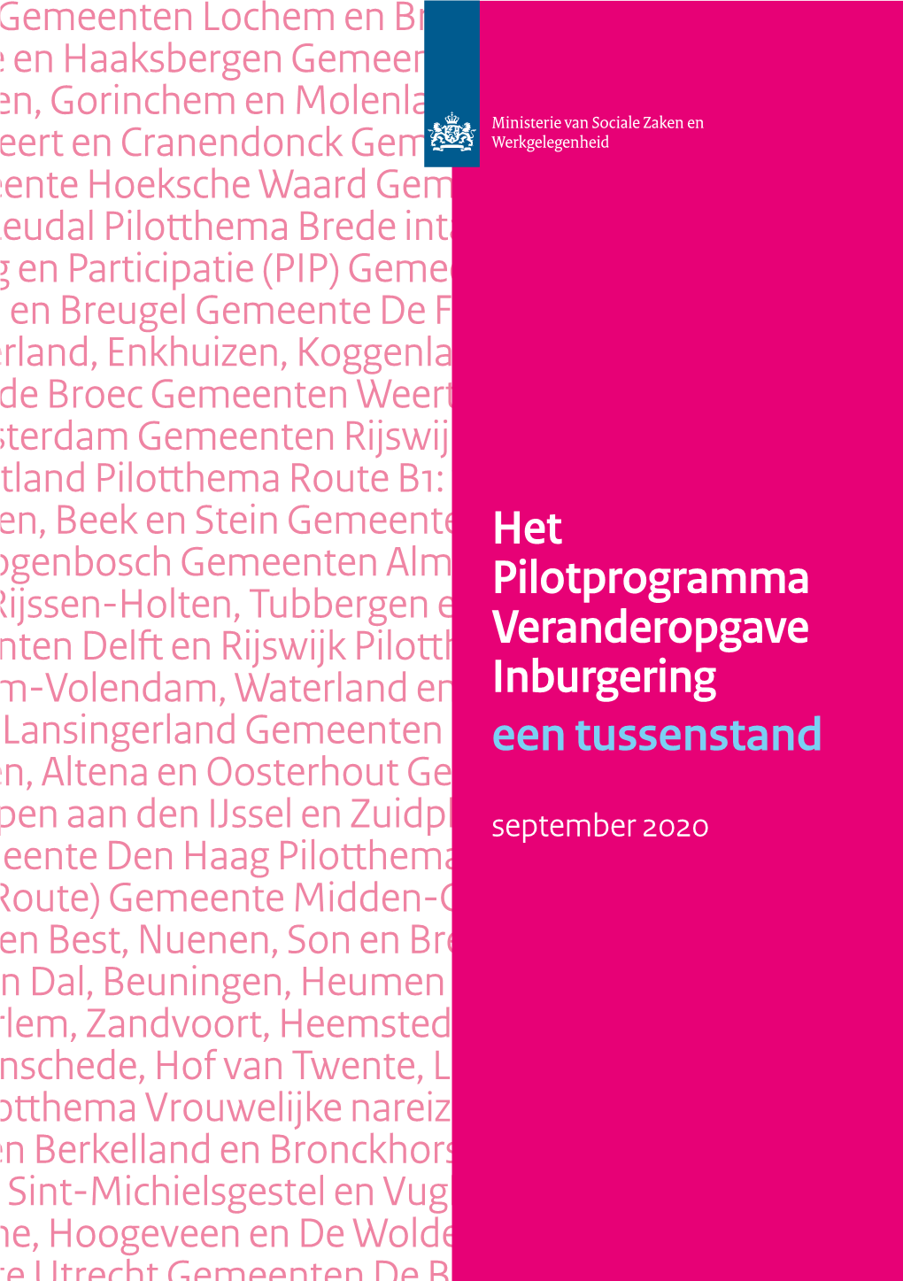 Het Pilotprogramma Veranderopgave Inburgering Een Tussenstand September 2020 Pilotprogramma | Veranderopgave Inburgering (VOI)