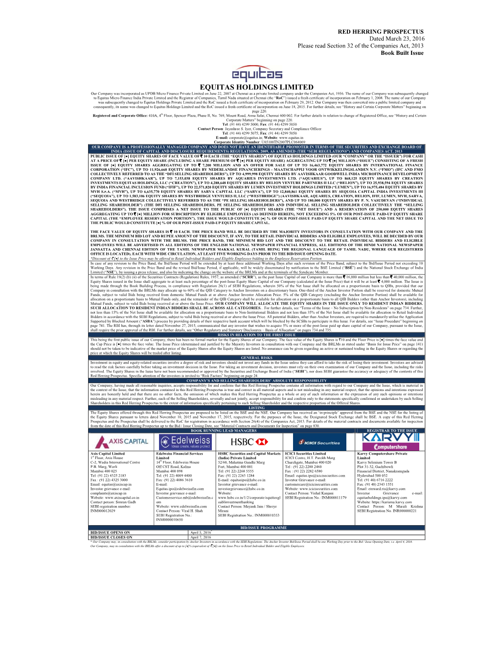 Equitas Holdings Limited