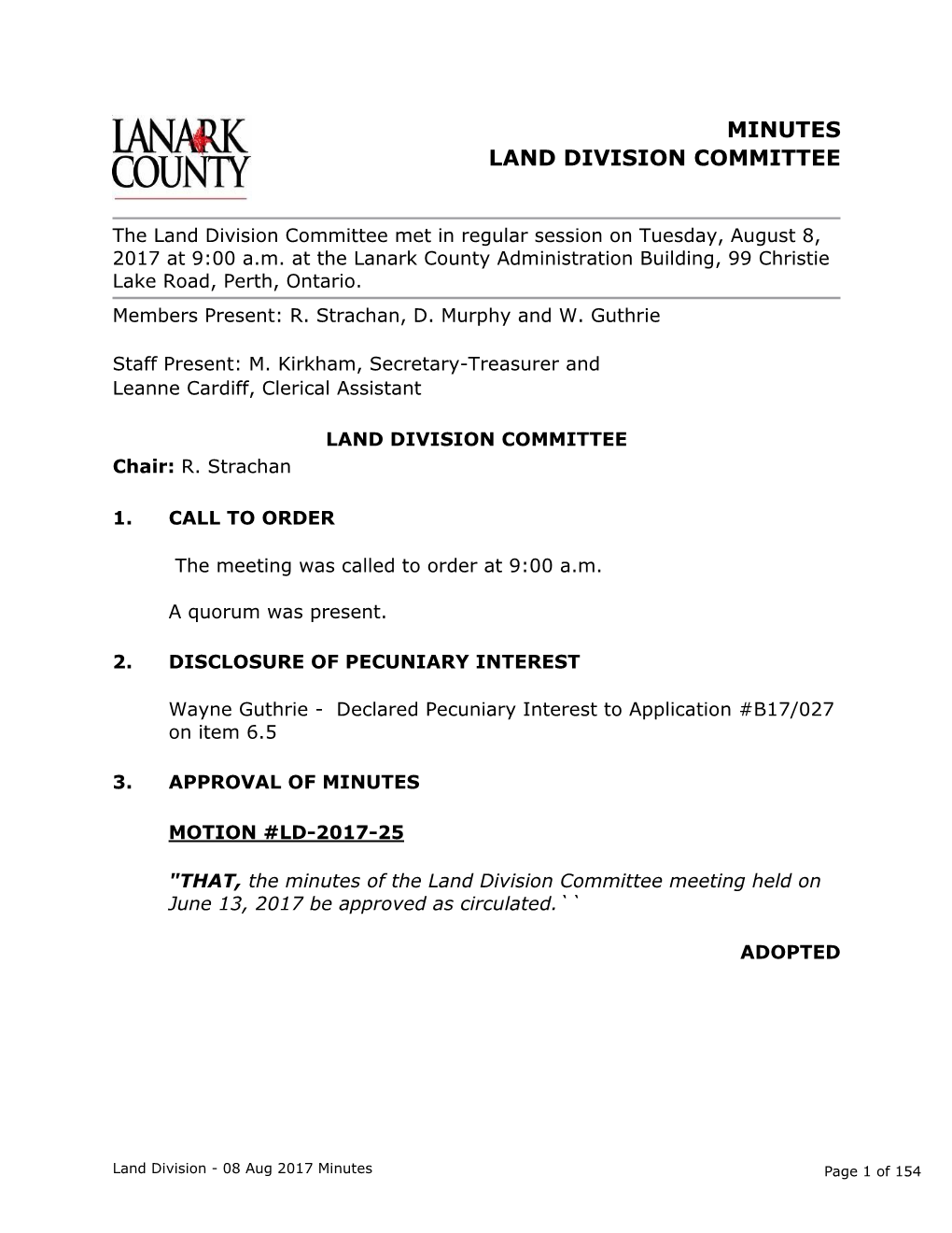 Land Division Committee