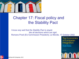 Chapter 17: Fiscal Policy and the Stability Pact