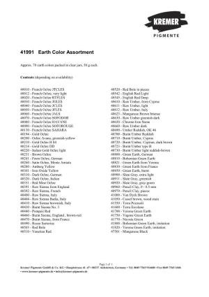 41991 Earth Color Assortment