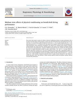 Medium Term Effects of Physical Conditioning on Breath-Hold Diving