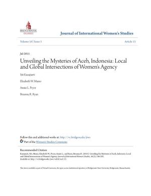 Unveiling the Mysteries of Aceh, Indonesia: Local and Global Intersections of Women's Agency Siti Kusujiarti