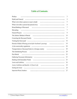 Table of Contents