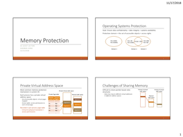 Memory Protection File B [RWX] File D [RW] File F [R] OS GUEST LECTURE