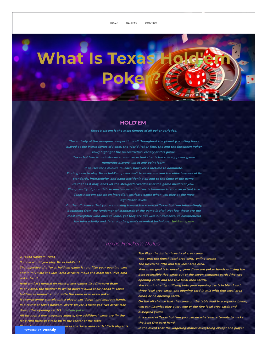 What Is Texas Hold'em Poker?