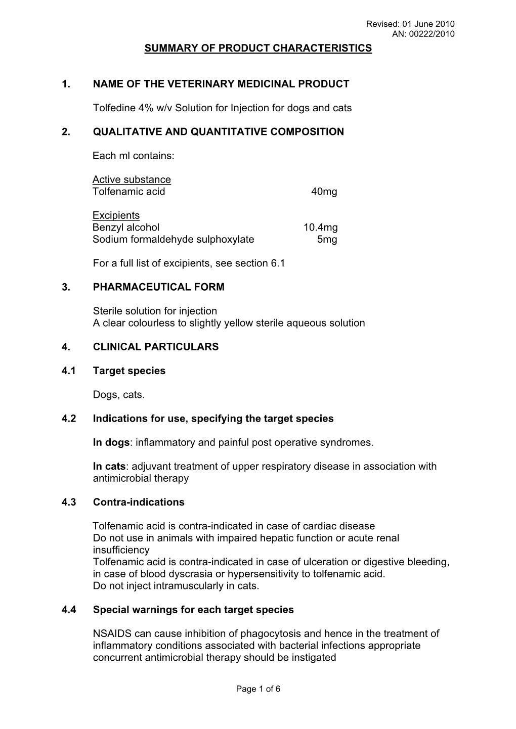 Summary of Product Characteristics