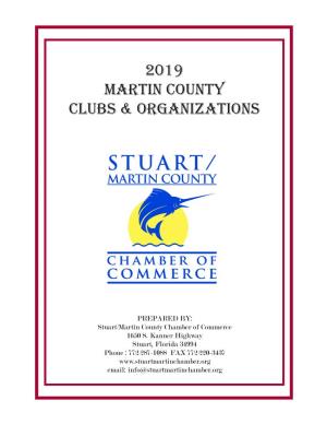 2019 Martin County Clubs & Organizations