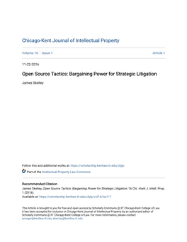 Bargaining Power for Strategic Litigation