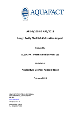 AP2-4/2018 & AP5/2018 Lough Swilly Shellfish Cultivation Appeal