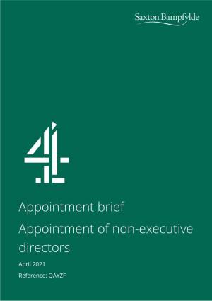 Appointment Brief Appointment of Non-Executive Directors