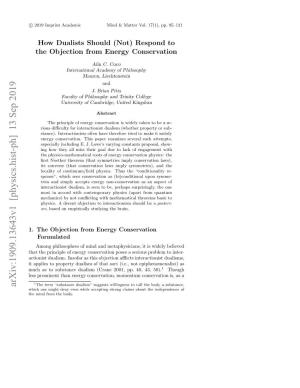 How Dualists Should (Not) Respond to the Objection from Energy