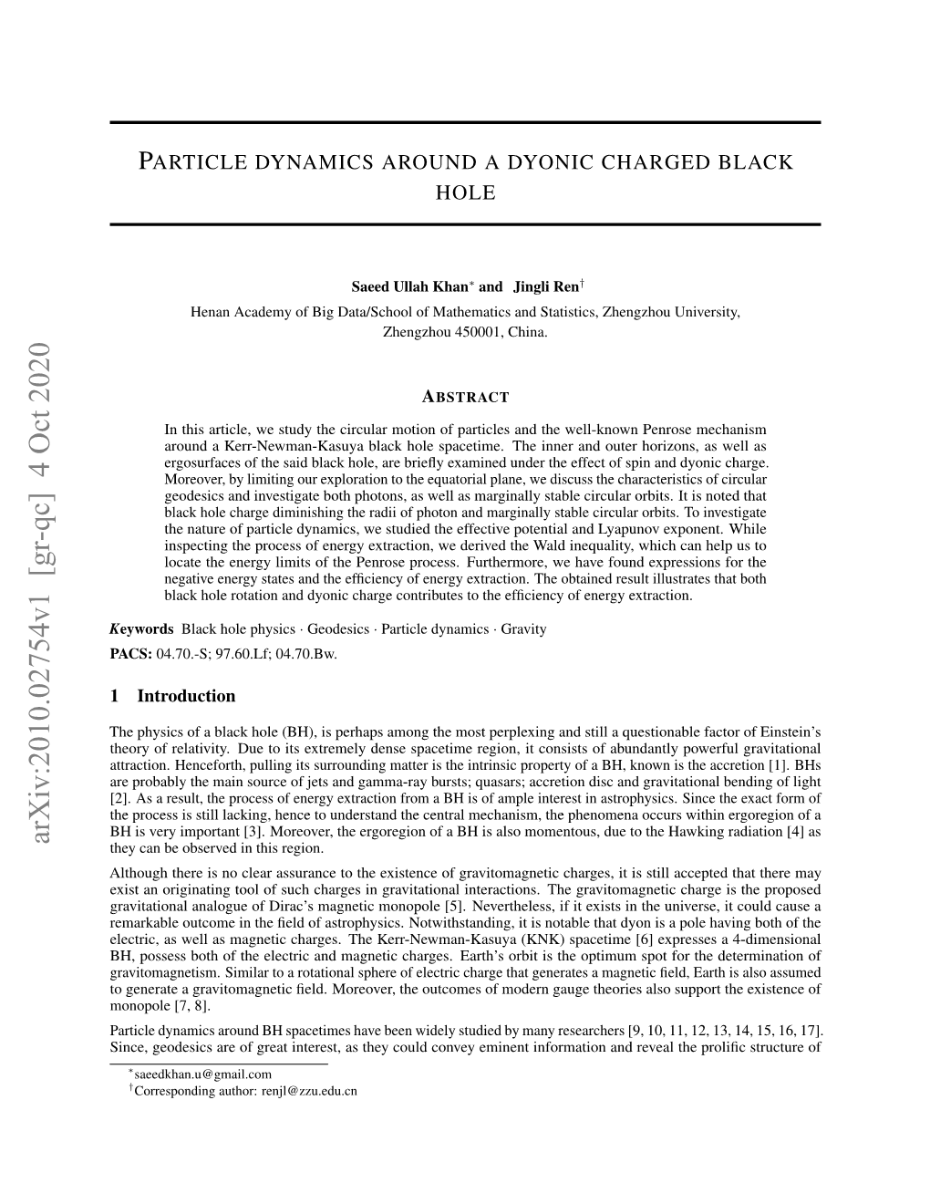 Particle Dynamics Around a Dyonic Charged Black Hole