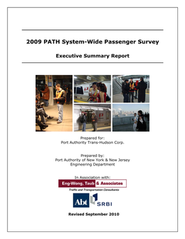 2009 PATH System-Wide Passenger Survey