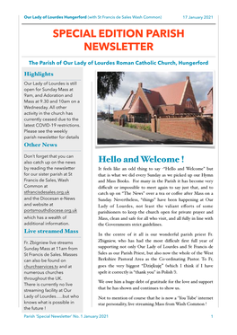 Special OLOL Newsletter 1