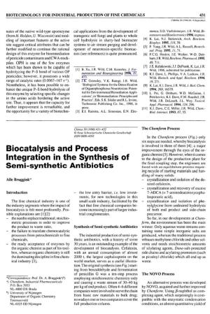 Biocatalysis and Process Integration in the Synthesis of Semi-Synthetic Antibiotics