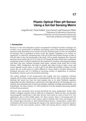 Plastic Optical Fiber Ph Sensor Using a Sol-Gel Sensing Matrix