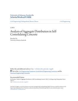 Analysis of Aggregate Distribution in Self-Consolidating Concrete" (2013)