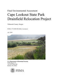 Cape Lookout State Park Drainfield Relocation Project