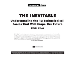 Summary of "The Inevitable" by Kevin Kelly