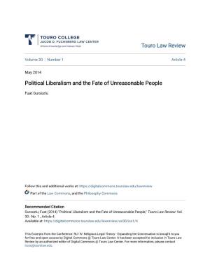 Political Liberalism and the Fate of Unreasonable People