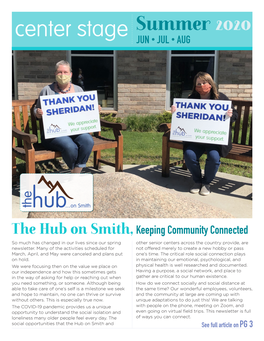 Hub Newsletter Summer 2020.Indd