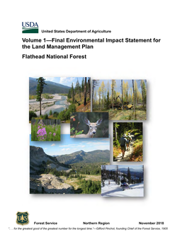 Volume 1 of the Final Environmental Impact Statement for the Flathead