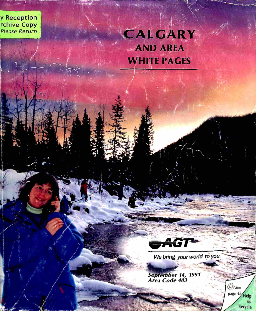 Calgary City 1991 Sept Aa to Al