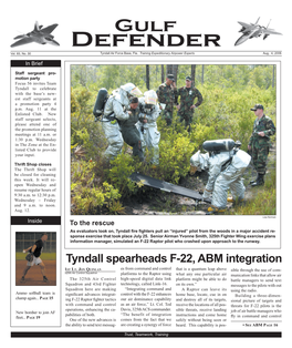 Tyndall Spearheads F-22, ABM Integration 1St Lt