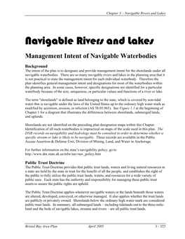 Navigable Rivers and Lakes