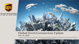 Global Novel Coronavirus Update