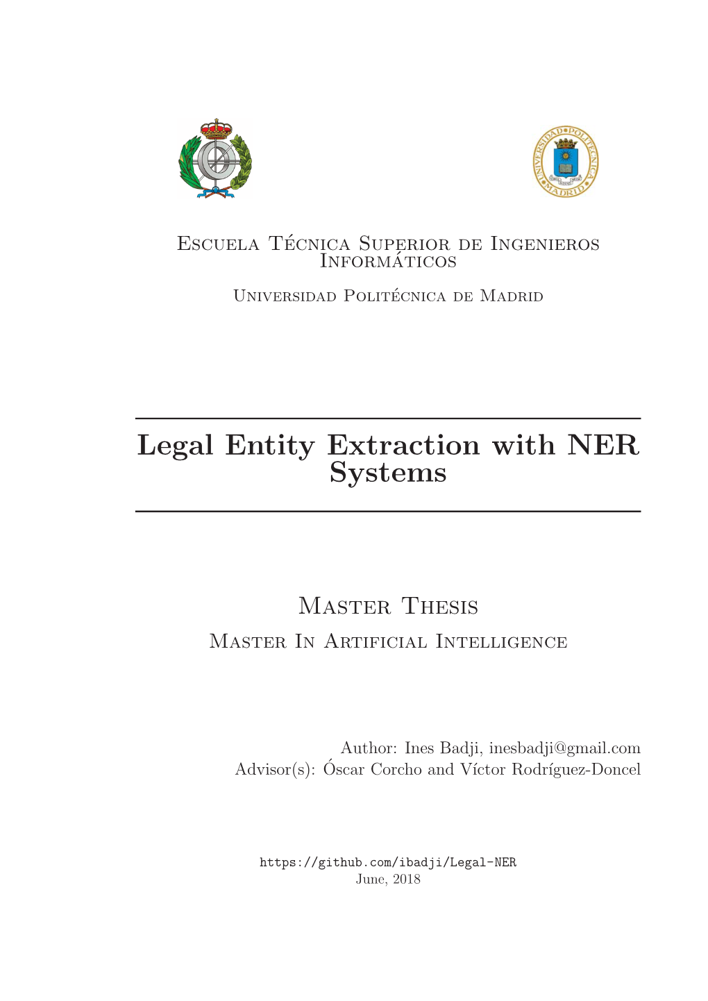 Legal Entity Extraction with NER Systems