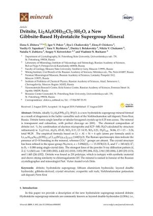12Cl23h2o, a New Gibbsite-Based Hydrotalcite Supergroup