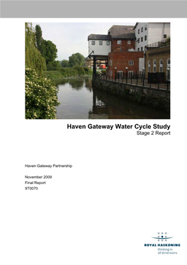 Haven Gateway Water Cycle Study Stage 2 Report