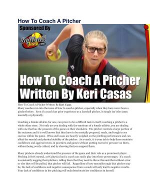 How to Coach a Pitcher