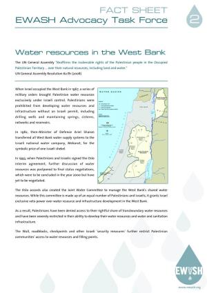 Water Resources in the West Bank