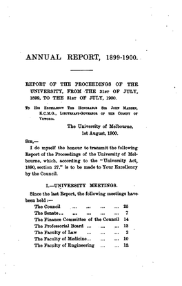 Annual Keport, 1899-1900