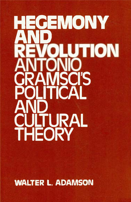 Gramsci's Political and Cultural Theory